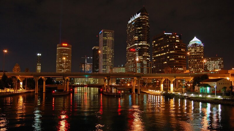 Tampa skyline at night