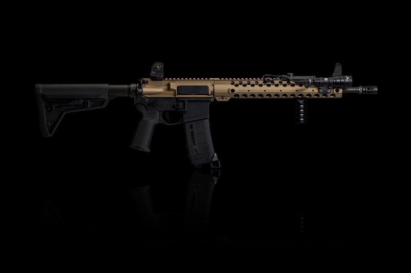 Tan and Black Rifle — Dramatic