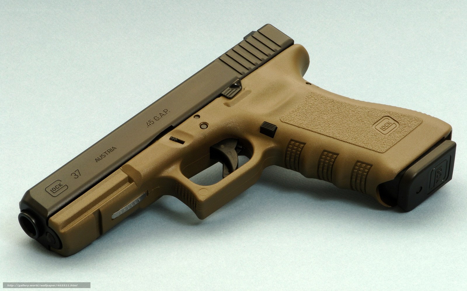 Tan Glock 37 pistol