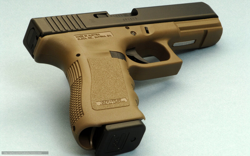 tan glock pistol