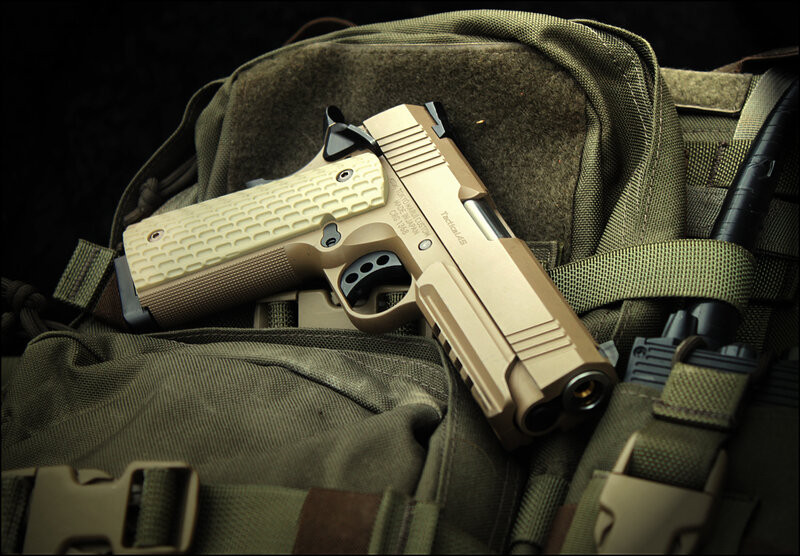 Tan Handgun on Bag