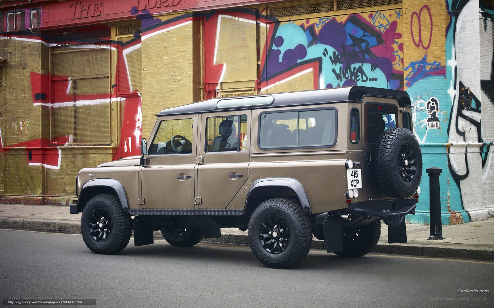 Tan Land Rover Defender