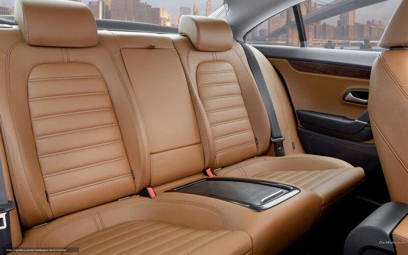Tan leather car interior