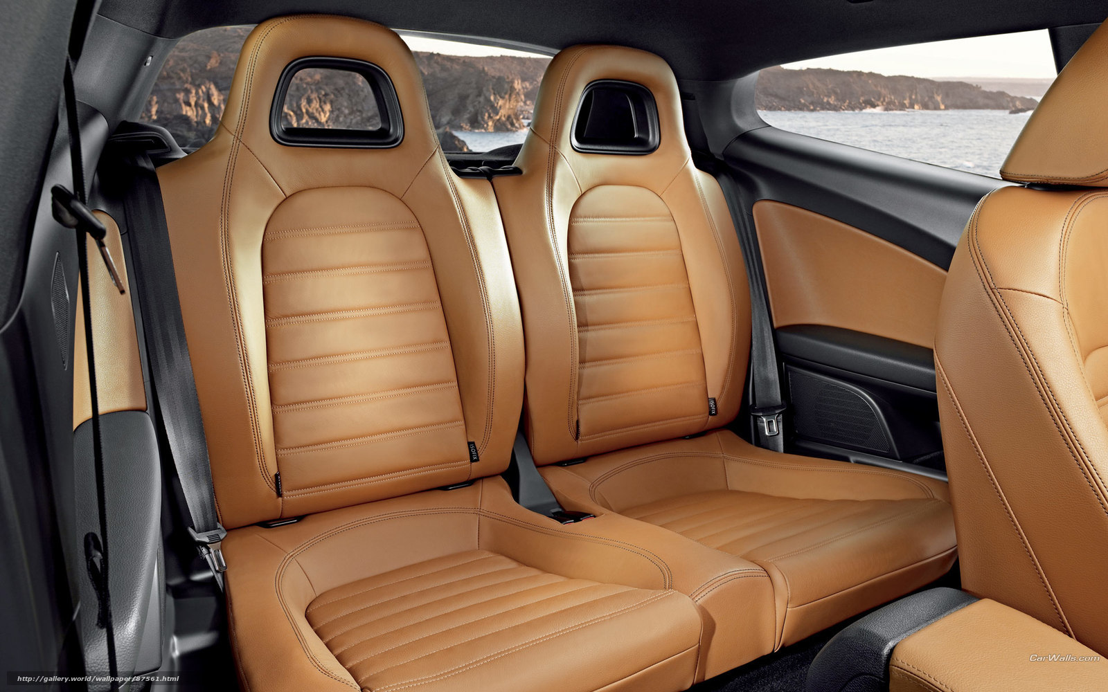 Tan leather car seats