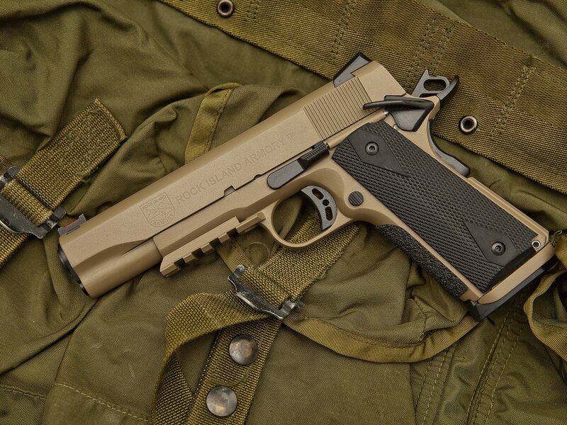 Tan Pistol on Fabric