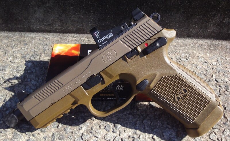 tan tactical pistol