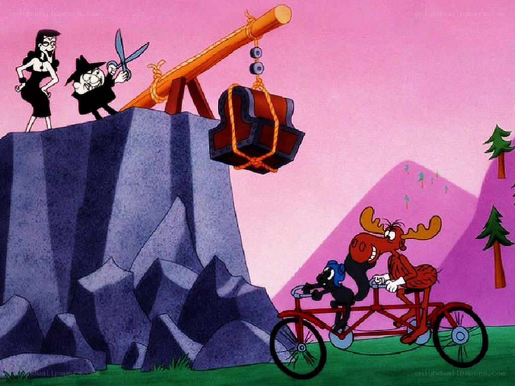 Tandem bike chase scene