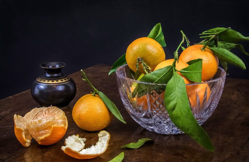 Tangerines in a Bowl — Orange