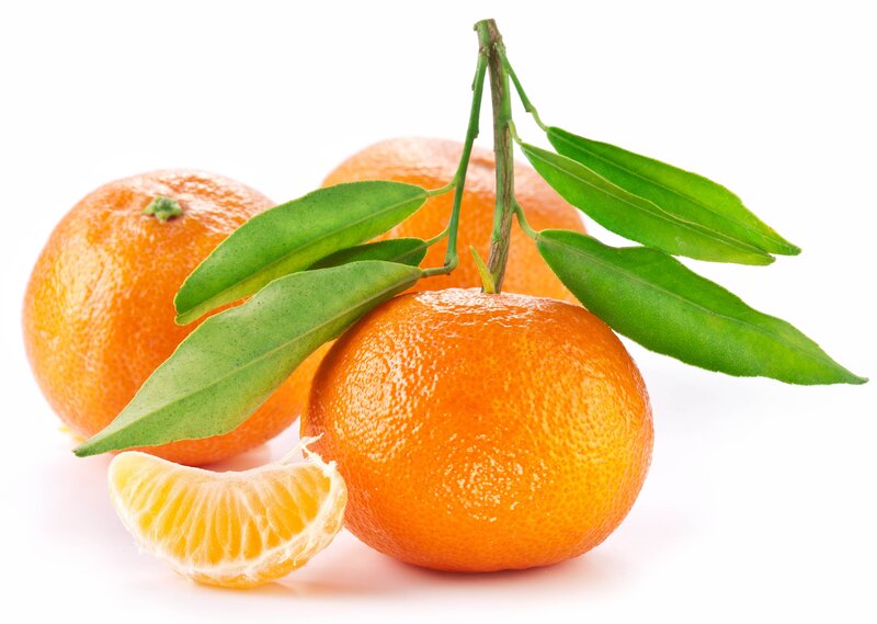 Tangerines with Leaves — Orange, Fresh