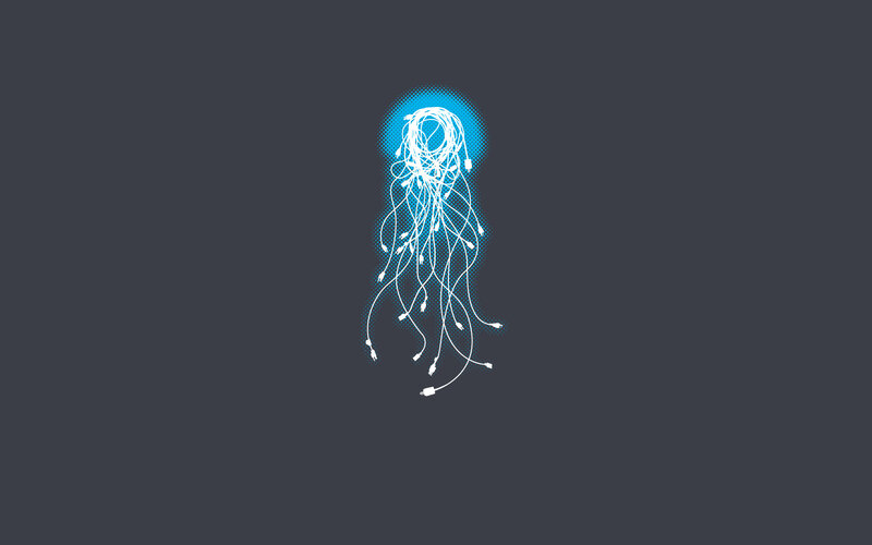 tangled cables jellyfish