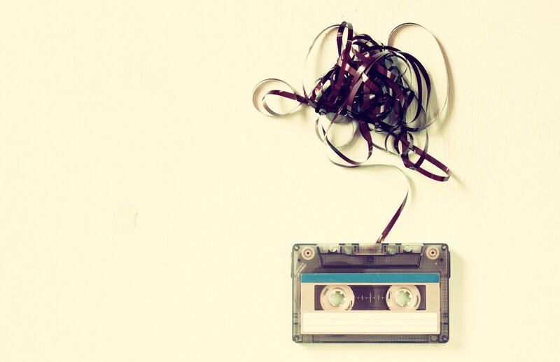 Tangled Cassette Tape — Beige