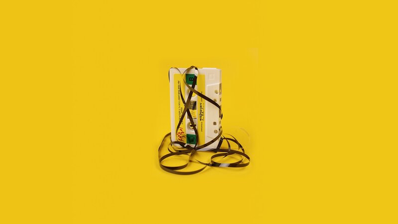 Tangled Cassette Tape — Yellow