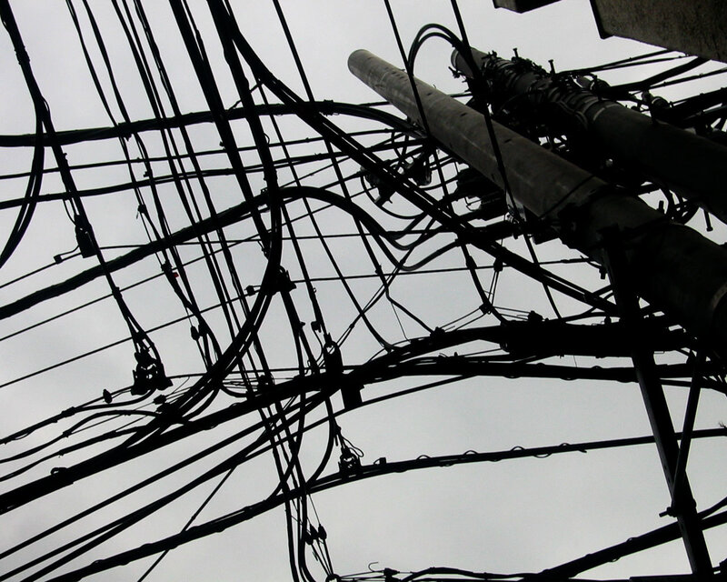 tangled utility wires