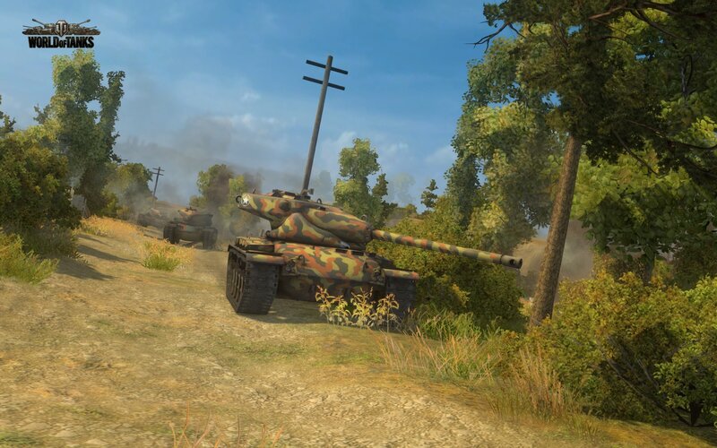 Tank battle in forest