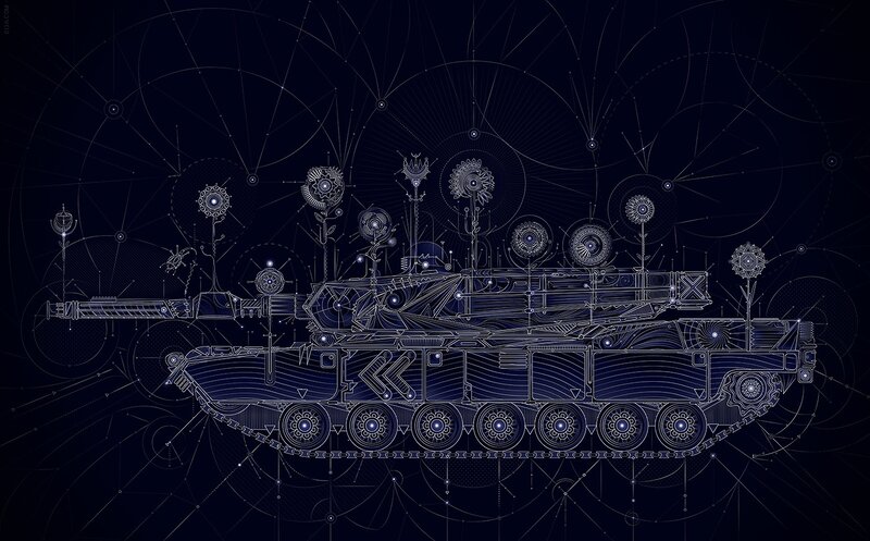 tank blueprint art