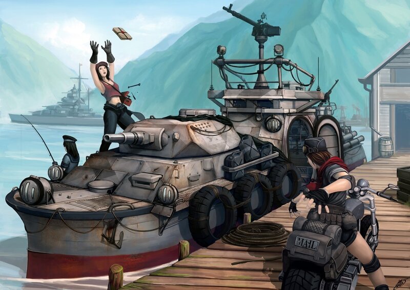 Tank boat at the dock