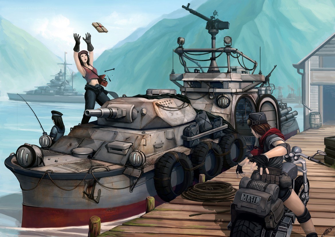 Tank boat at the dock