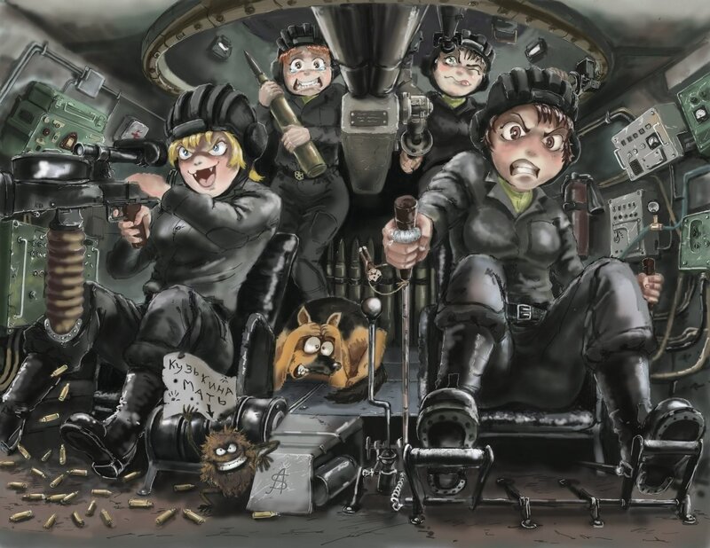 Tank crew in action