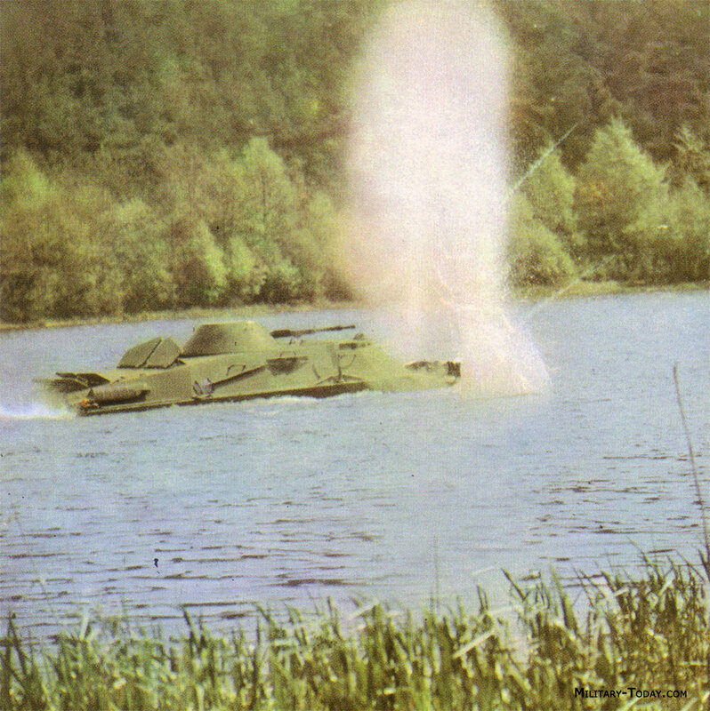 Tank crossing a river