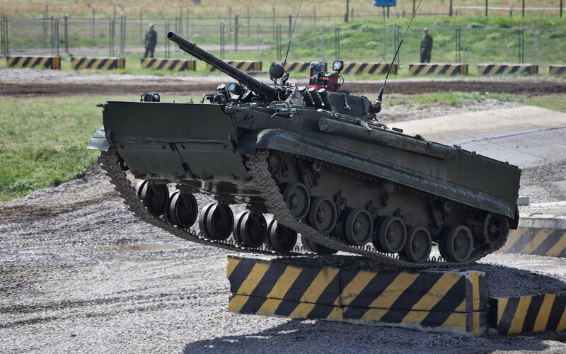 Tank crossing obstacle