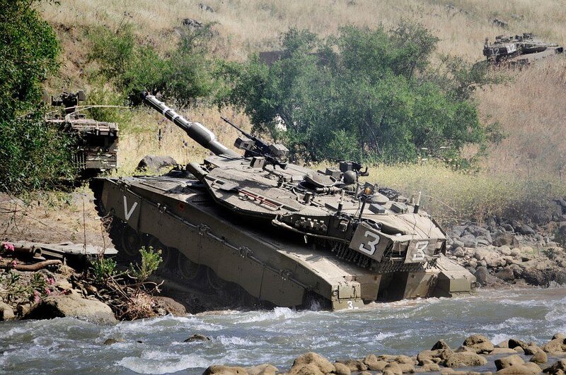 Tank Crossing River — Green