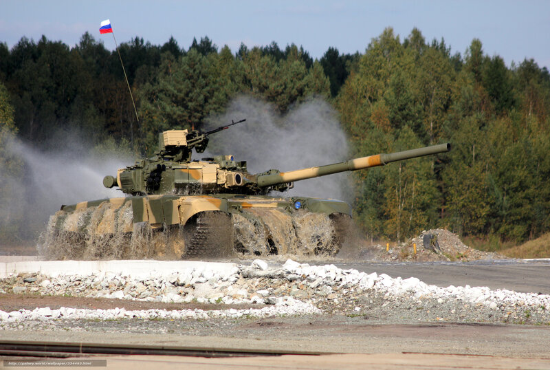 Tank Driving Through Water
