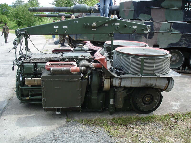 Tank engine and crane components