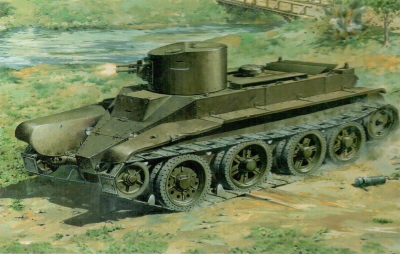 Tank Firing Cannon — Green, Dramatic, Afternoon, Illustration