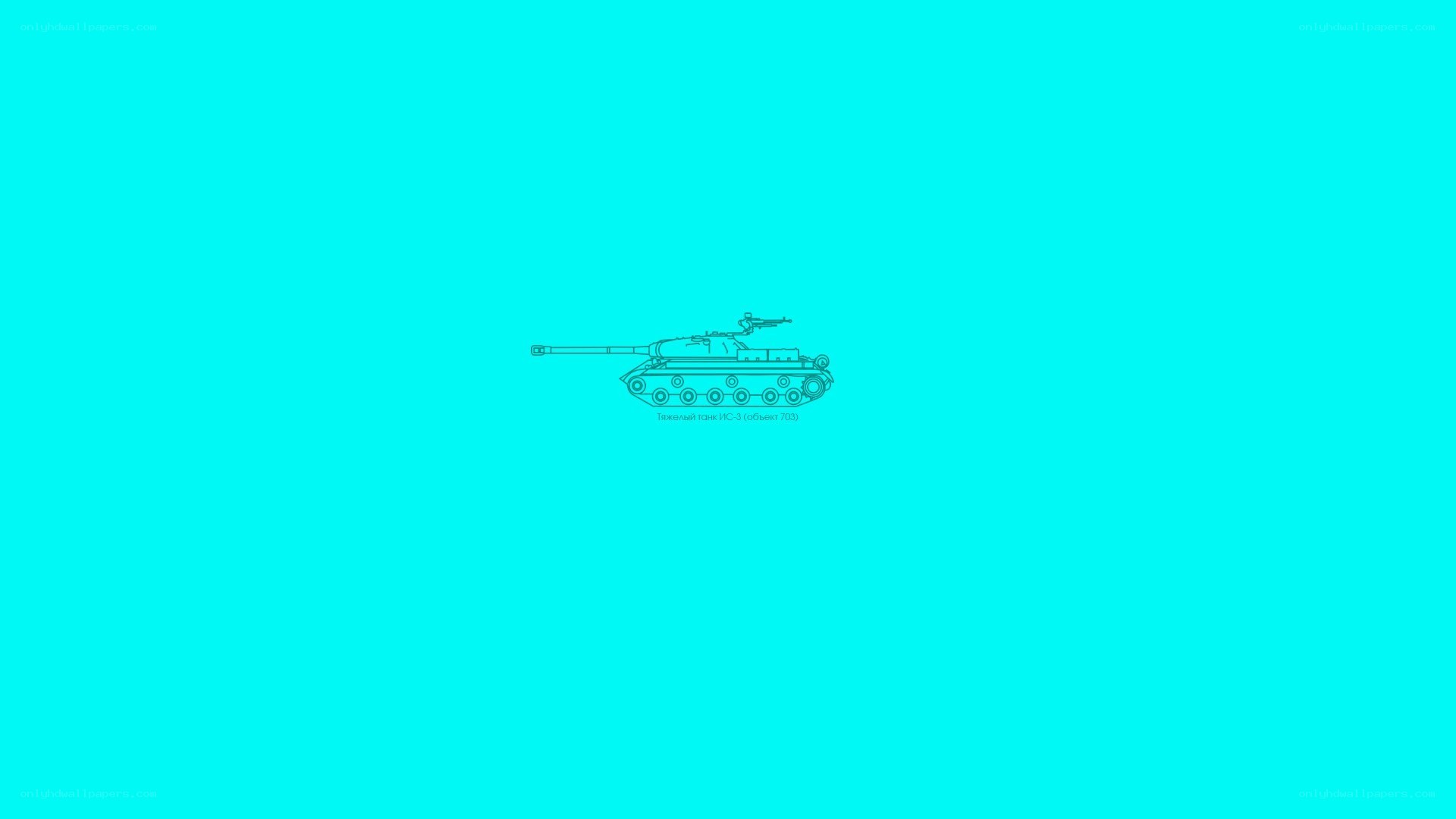 Tank illustration on blue background
