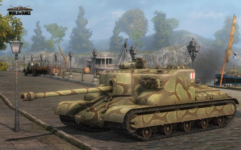 Tank in a coastal town