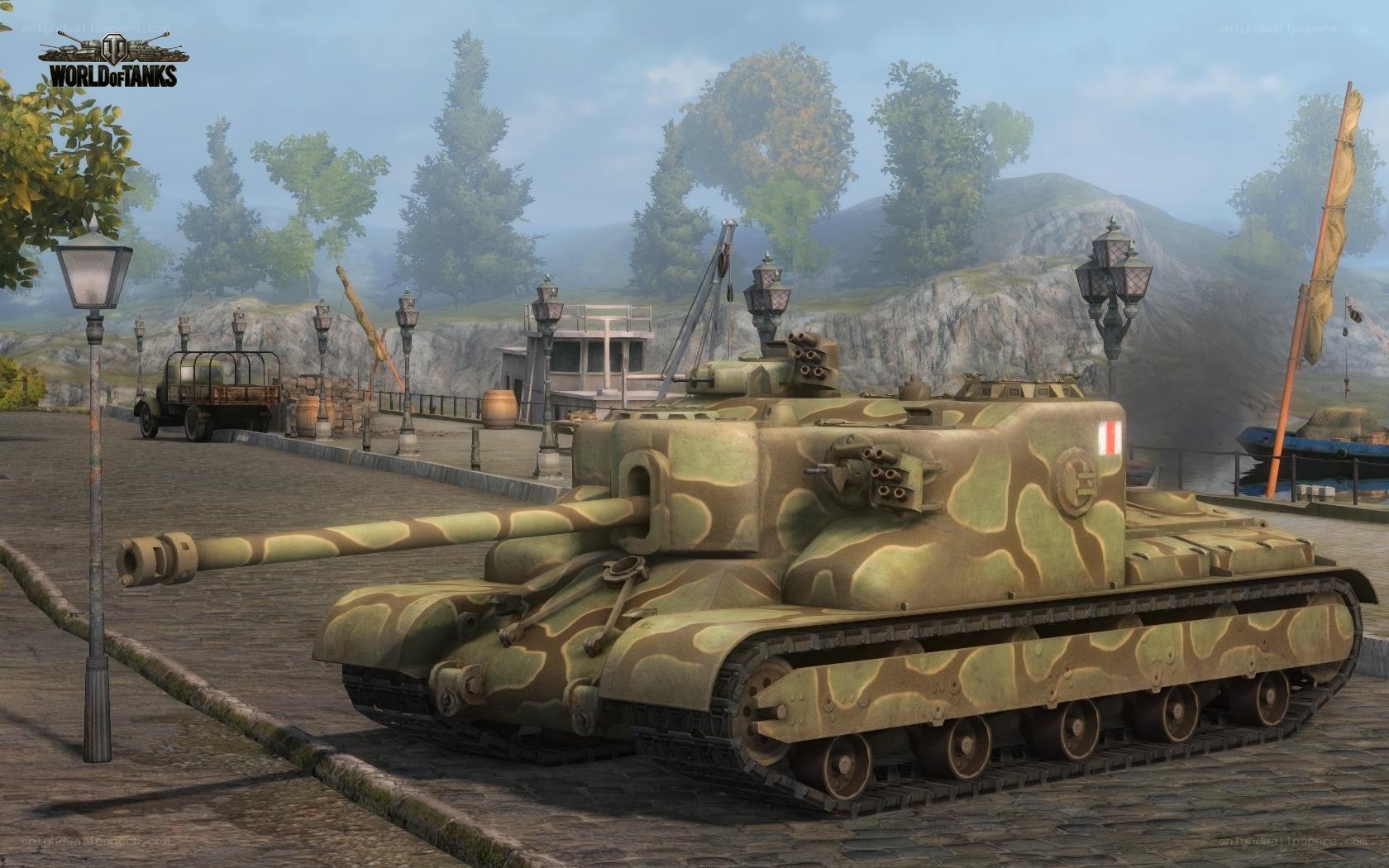 Tank in a coastal town