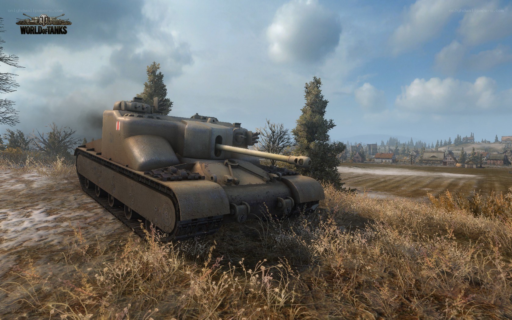 Tank in a field