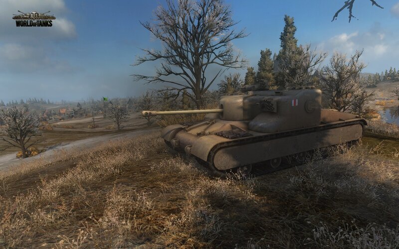 Tank in a field