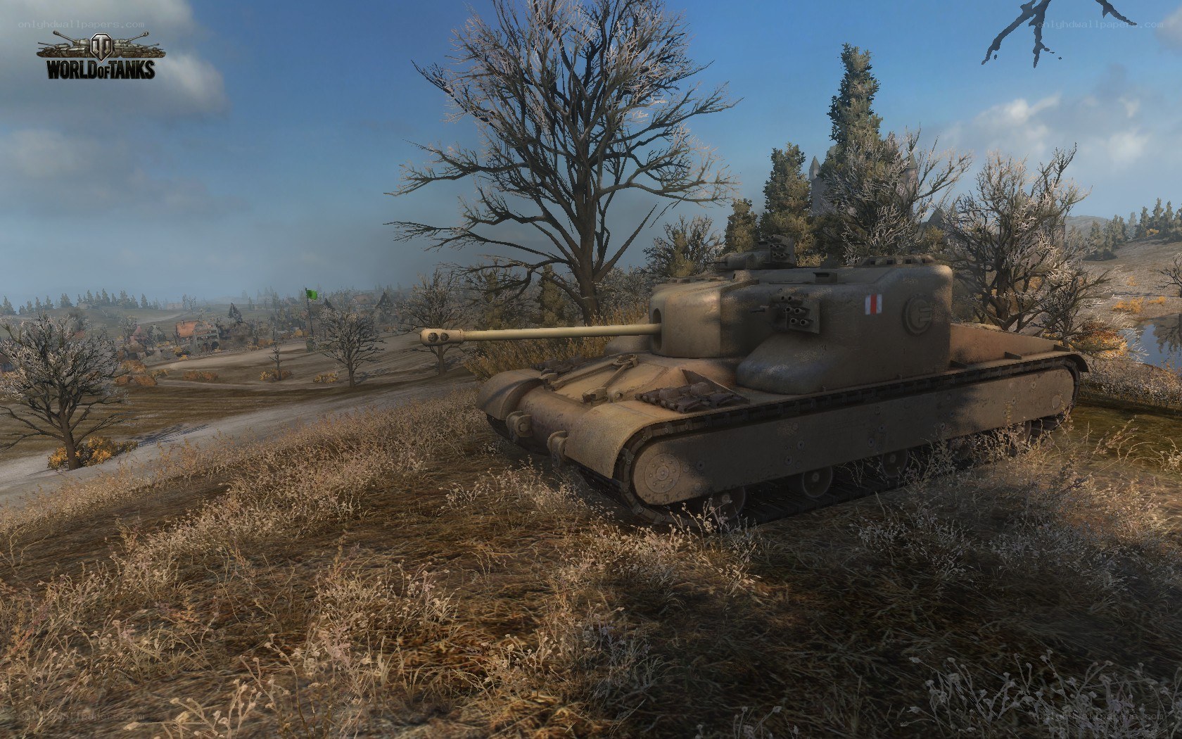 Tank in a field