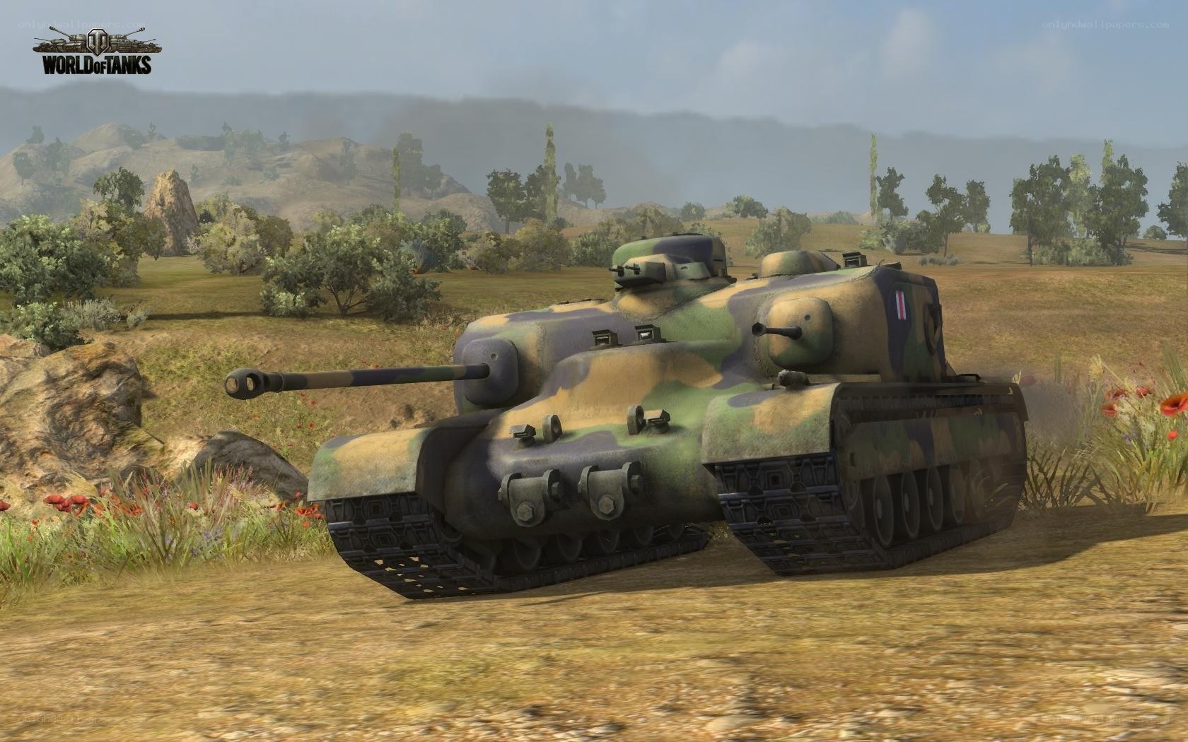 Tank in a field