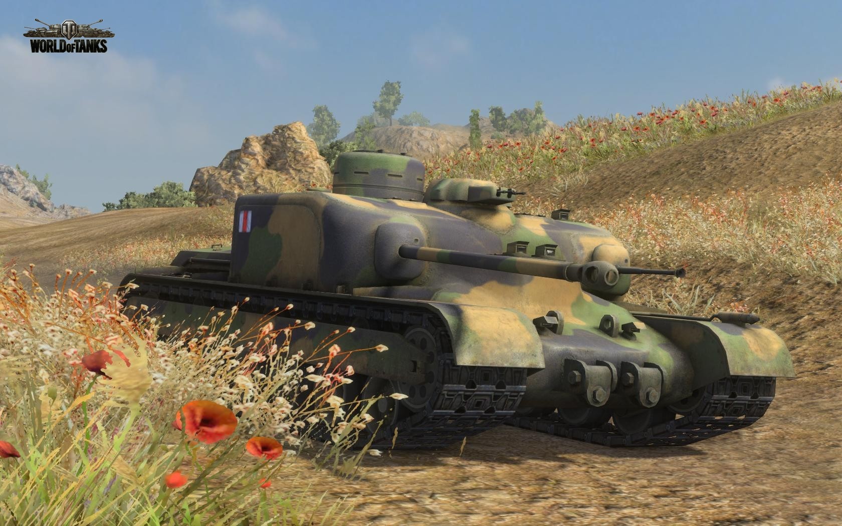Tank in a field