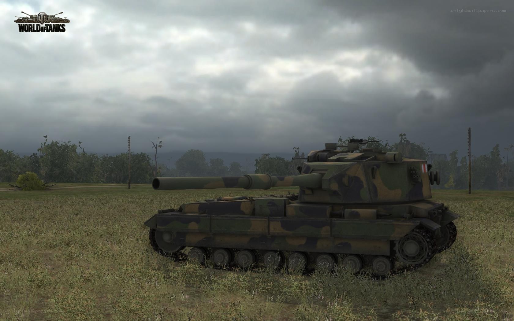 Tank in a field