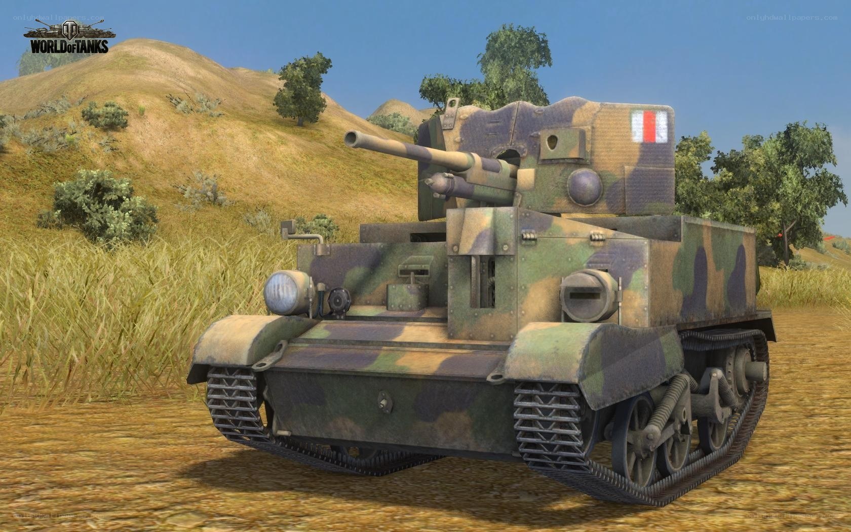 Tank in a field