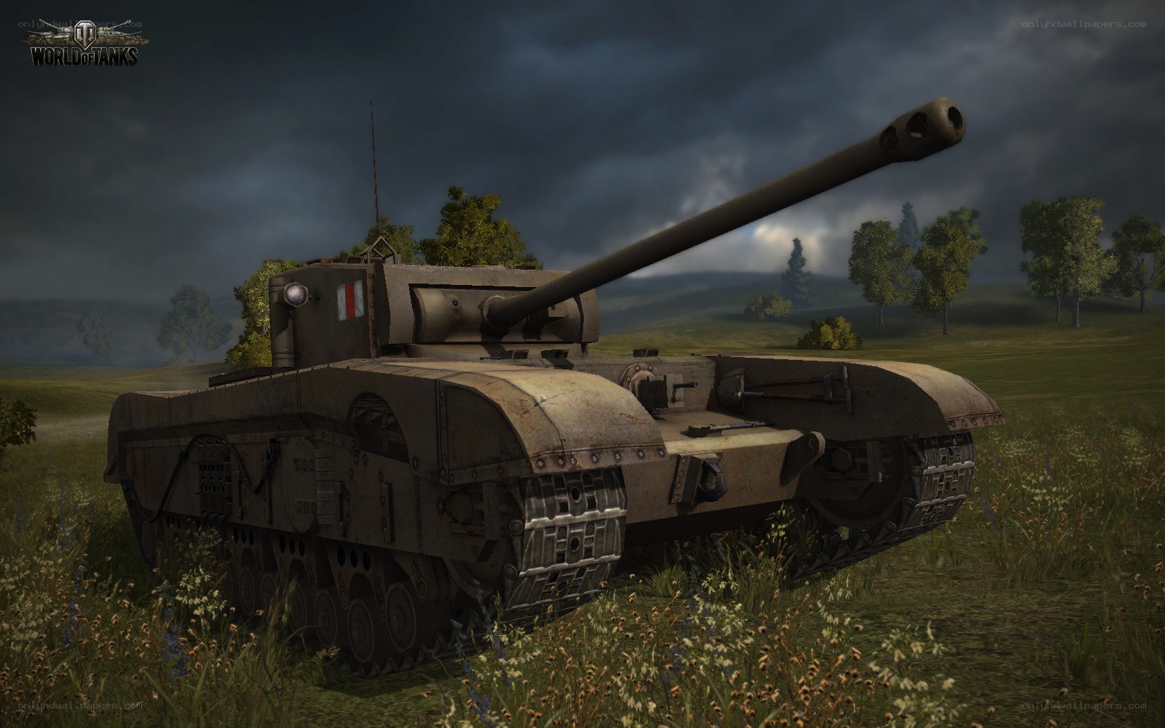 Tank in a field