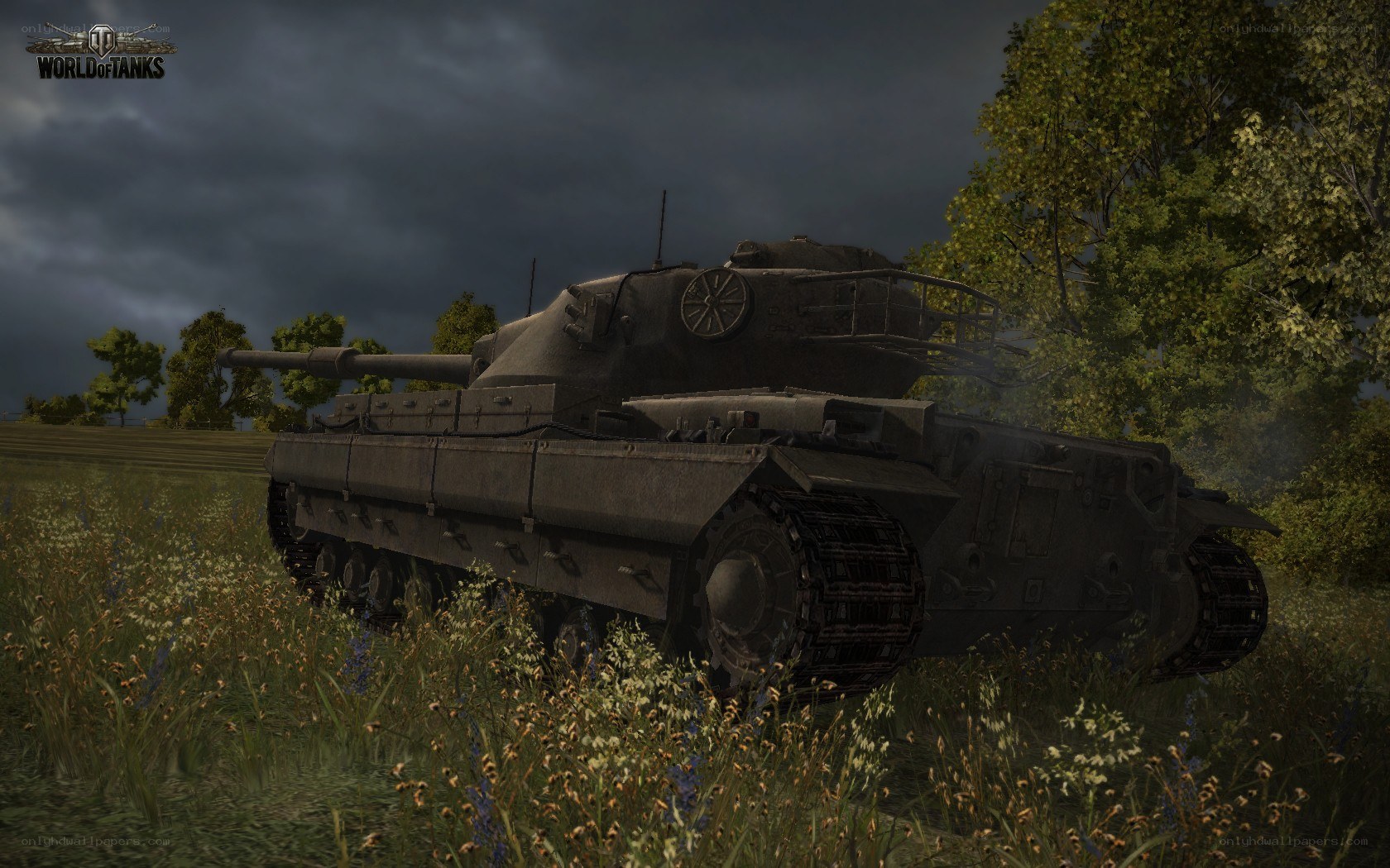 Tank in a field