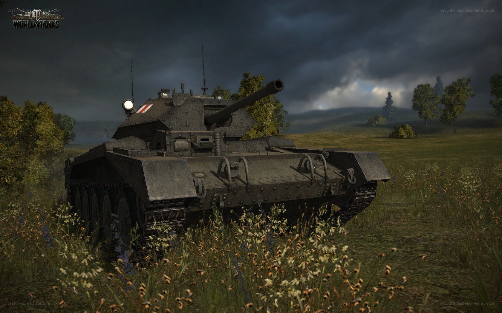 Tank in a field