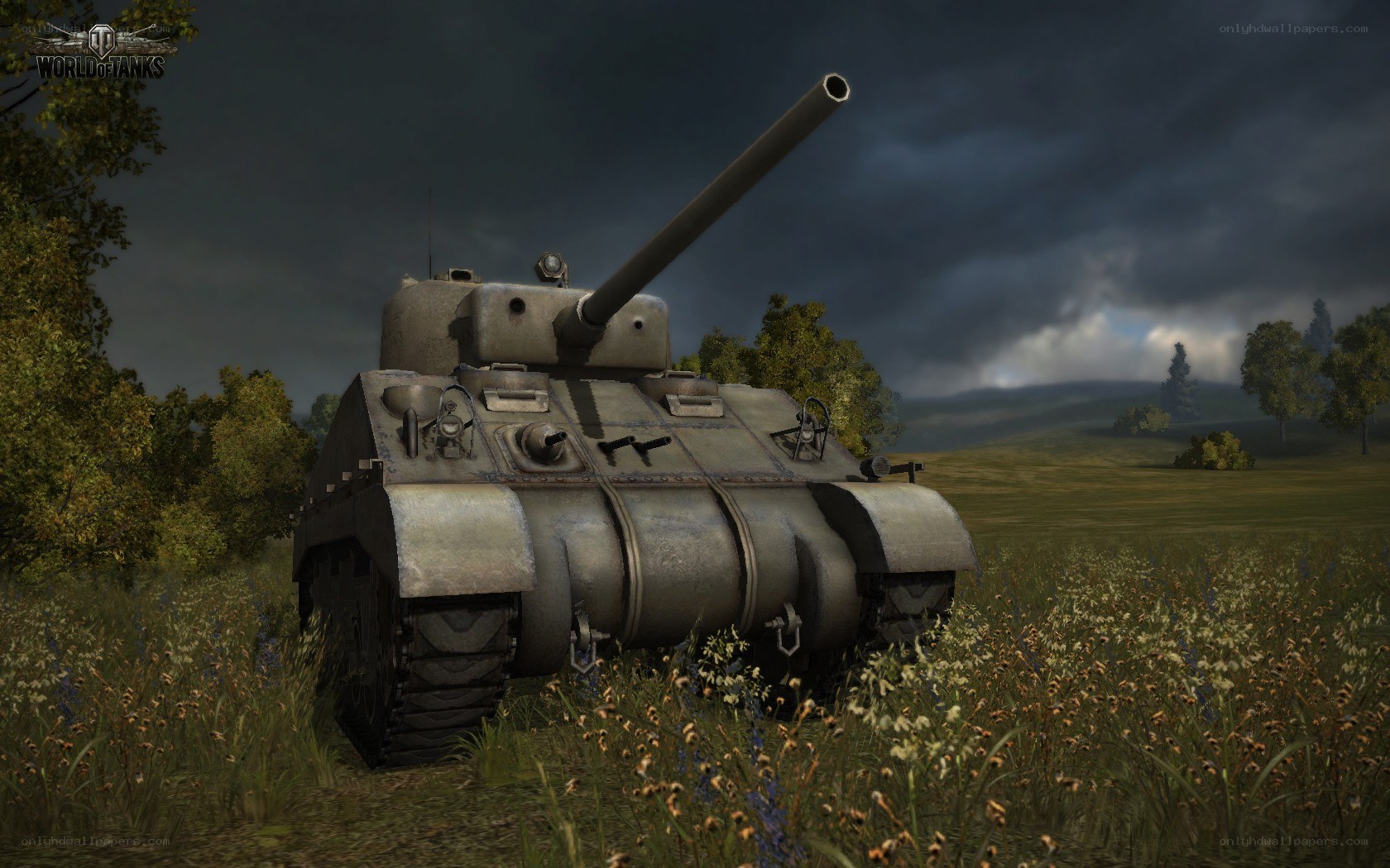 Tank in a field
