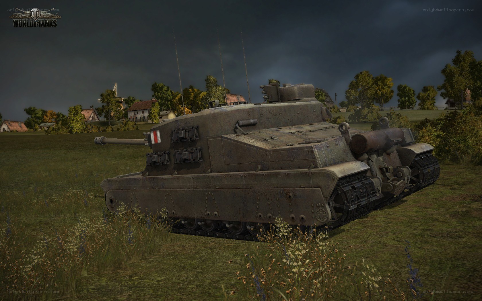 Tank in a field