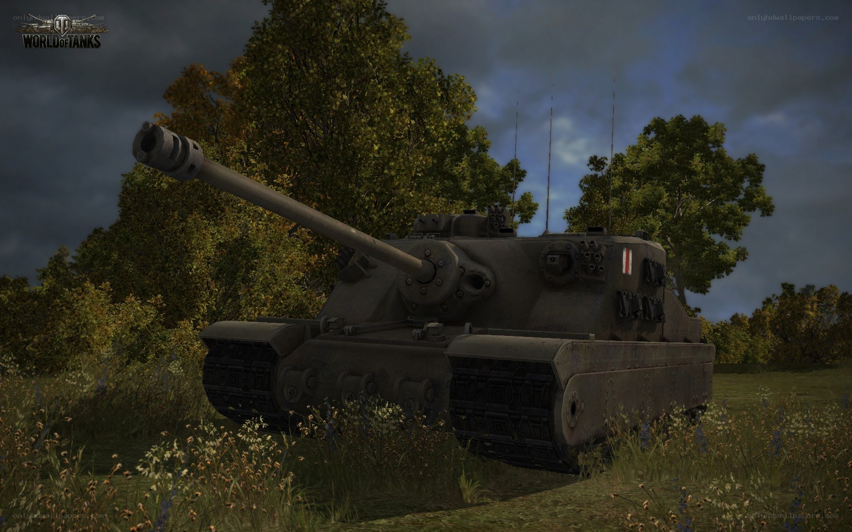 Tank in a field