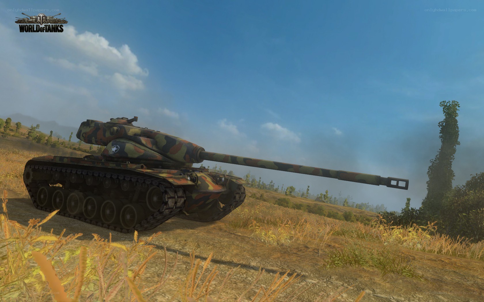 Tank in a field