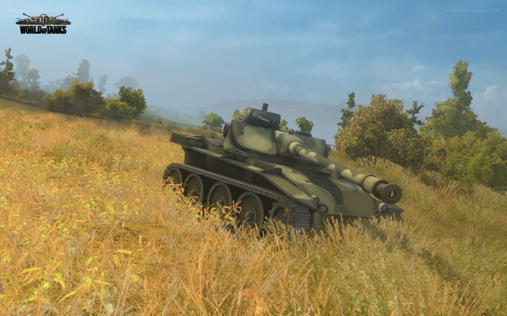 Tank in a field