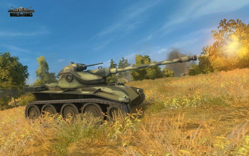 Tank in a field