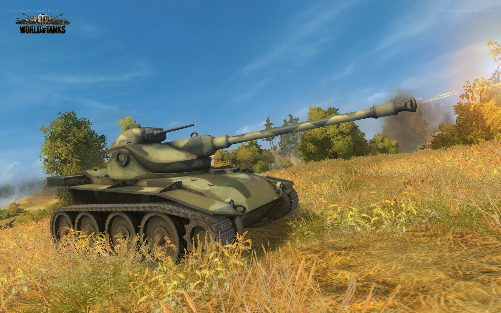Tank in a field