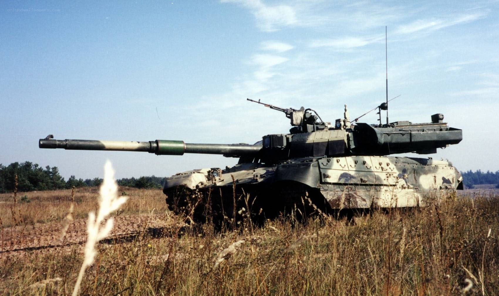 Tank in a field