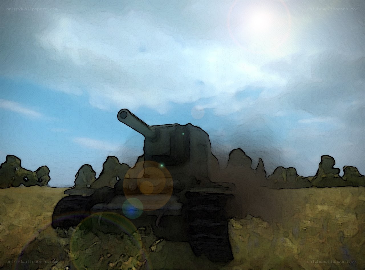 tank in a field